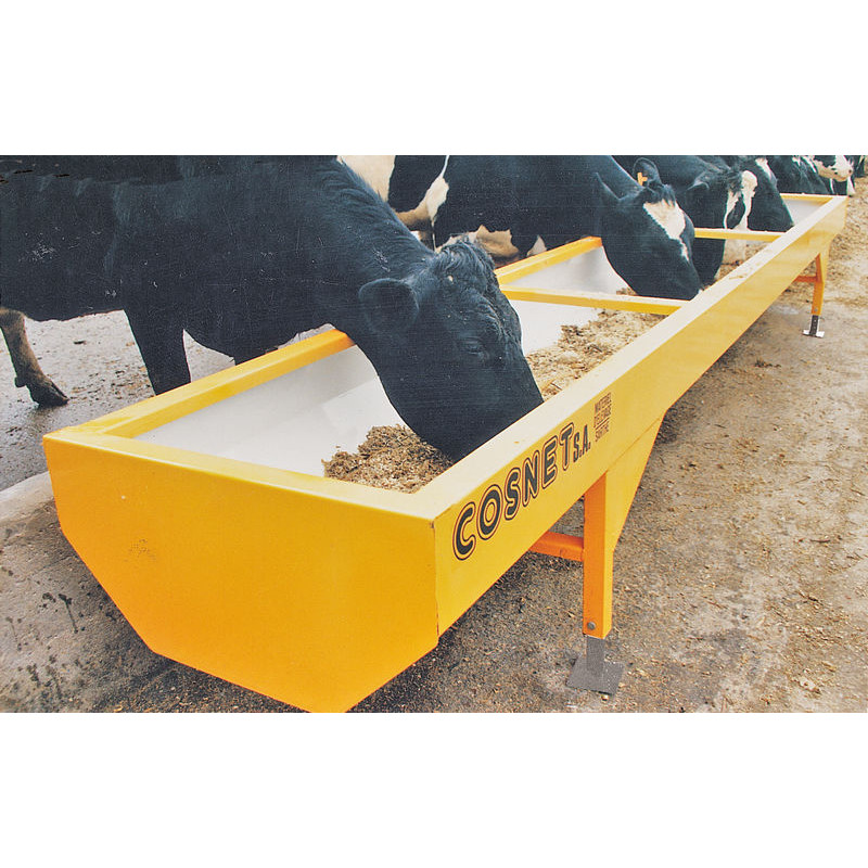 Feed pan for reinforced or standard metal trough