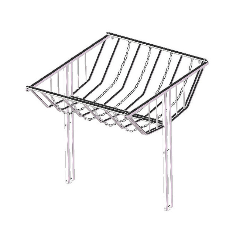 Hay rack with bars & chain Hay rack with bars & chain
