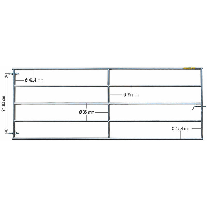 4 m Fixed field gate 4 m Fixed field gate