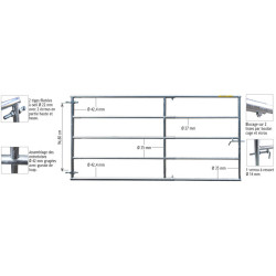 2/3 m Extendable field gate 2/3 m Extendable field gate