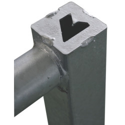 2/3 m extendable Ø 42.4/35 mm field gates with one latch