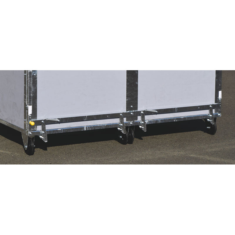 Tilting mechanism for slatted floor of STANDARD - PVC - DUO wheeled calf box