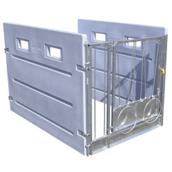 HYGIENE PRO HDPE calf box with fixed PE partitions