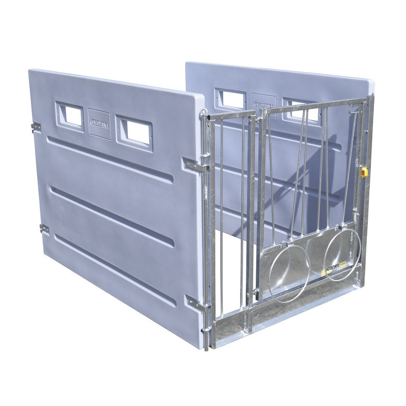 HYGIENE PRO HDPE calf box with fixed PE partitions