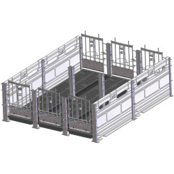 Wall fastening for calf pens Wall fastening for calf pens