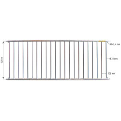 Ø 42.4 mm barred partition - Length 3 m