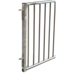 Adjustable end piece for ø42,4mm barred partition