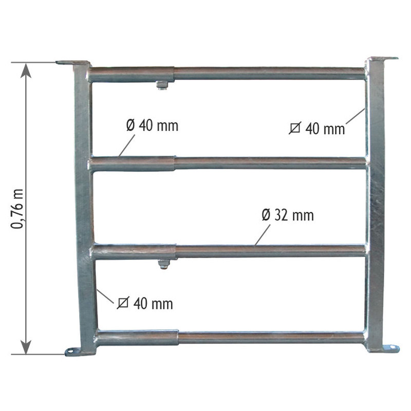 Extendable gate Length 0.50 to 1.20 m Extendable gate Length 0.50 to 1.20 m