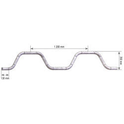 Ø 49 mm curved wither bar for cubicles