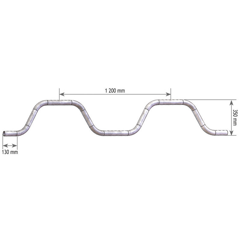 Ø 49 mm curved wither bar for cubicles