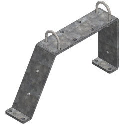 Support to fasten cubicle dividers on a sloping floor