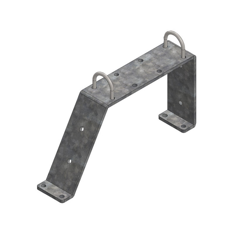 Support to fasten cubicle dividers on a sloping floor Support to fasten cubicle dividers on a sloping floor