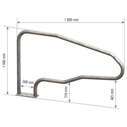 Single-foot cubicle divider on a mounting plate for heifers Single-foot cubicle divider on a mounting plate for heifers