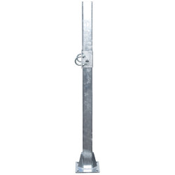 Fastening bracket with Ø 49 mm U-bolts for square 80 x 80 mm post