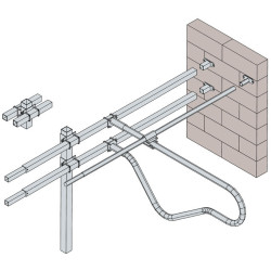 60 x 60 mm reinforced beam to install cubicles 60 x 60 mm reinforced beam to install cubicles