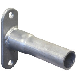 "T"-shaped fastening end on mounting plate for Ø 49 mm straight or curved wither bar