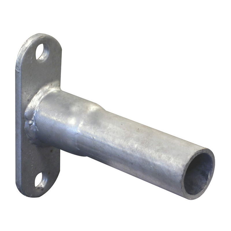  "T"-shaped fastening end on mounting plate for Ø 49 mm straight or curved wither bar 