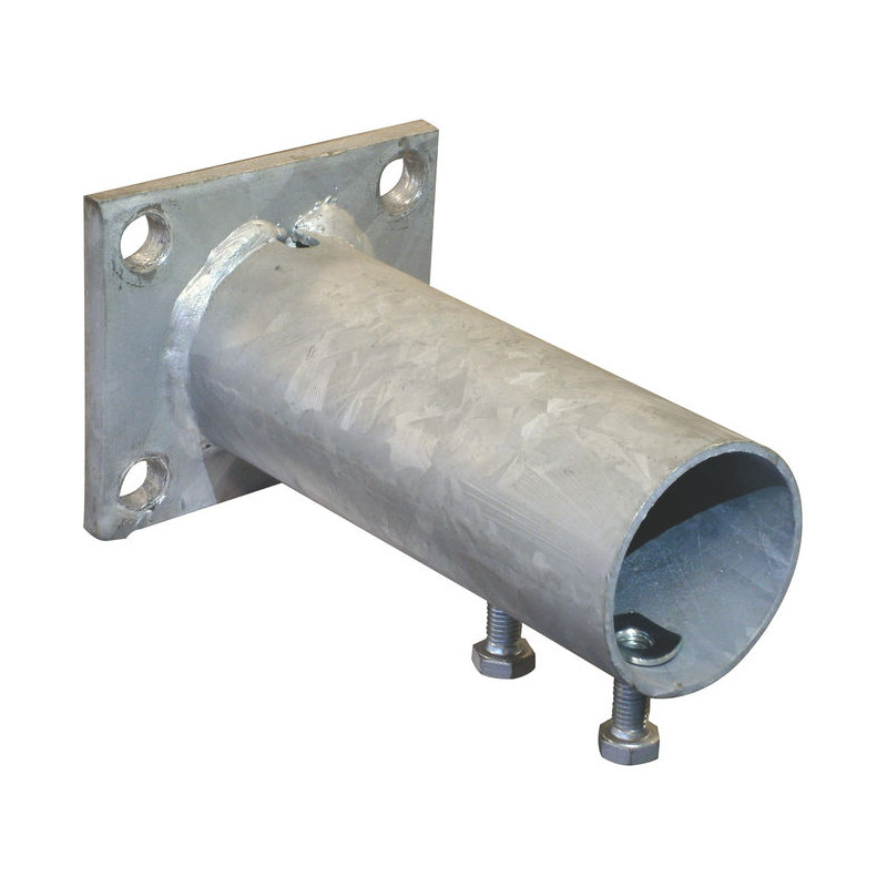 Fastening mounting plate to accommodate Ø 60.3 mm cubicle dividers Fastening mounting plate to accommodate Ø 60.3 mm cubicle dividers