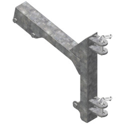 Extendable two-rail panel support for cubicle dividers "Pacific/Welfare/Single foot/Supercomfort/Europe"
