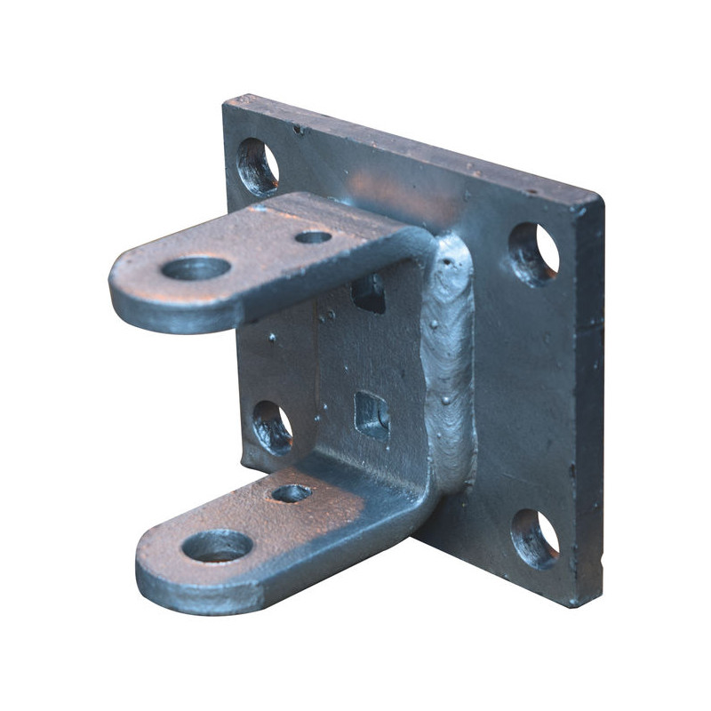 Start and end mounting plate for advance stop strap