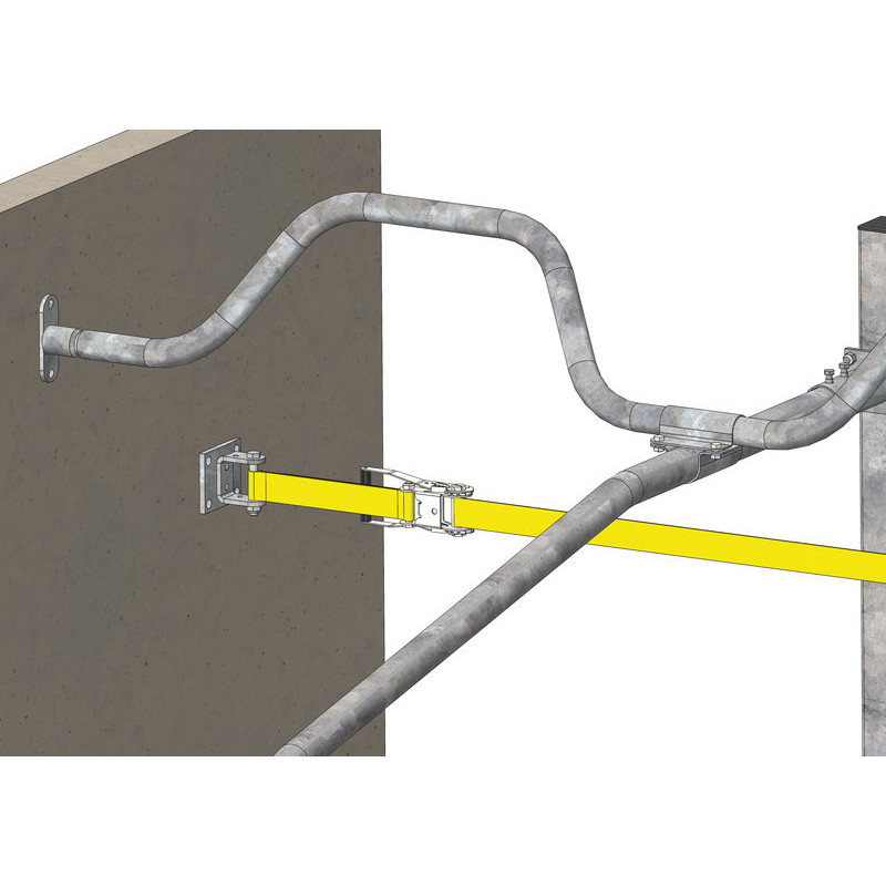Start and end mounting plate for advance stop strap