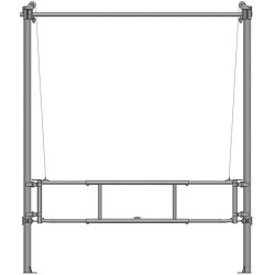 2.30/3.40 m lifting partition barrier for cubicle corridor