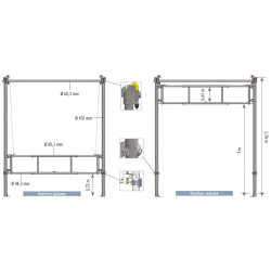 3.40/4.50 m lifting partition barrier for cubicle corridor