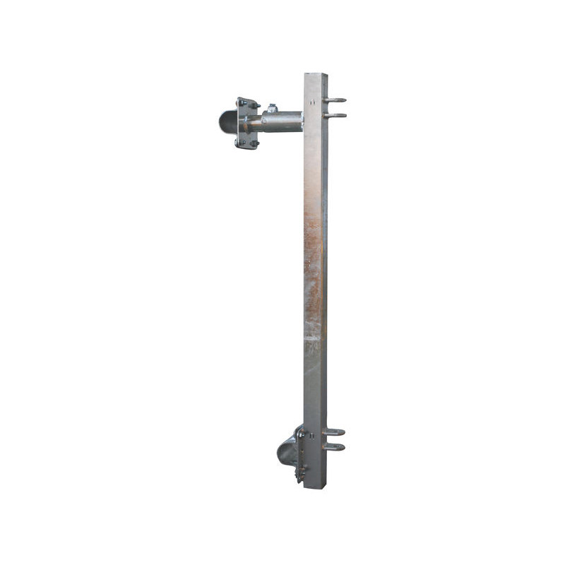 Barrier fastening support for tilted-mounted headlock panel