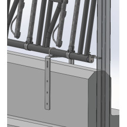 Fastening reinforcement adjustable on low wall for headlock panel Fastening reinforcement adjustable on low wall for headlock panel