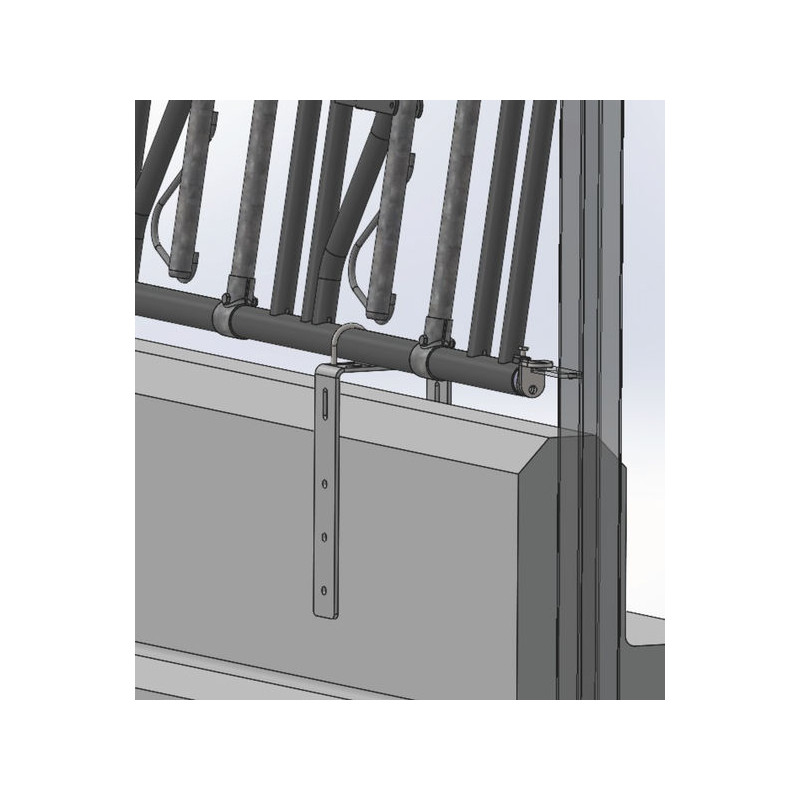 Fastening reinforcement adjustable on low wall for headlock panel Fastening reinforcement adjustable on low wall for headlock panel