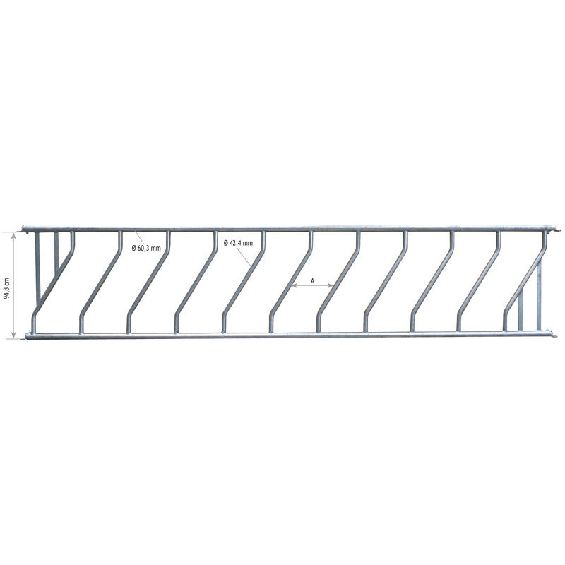 Diagonal feed panel - 5 m/10 spaces Diagonal feed panel - 5 m/10 spaces