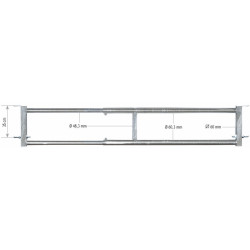 Extendable 2-rail feed panel - 2/3 m