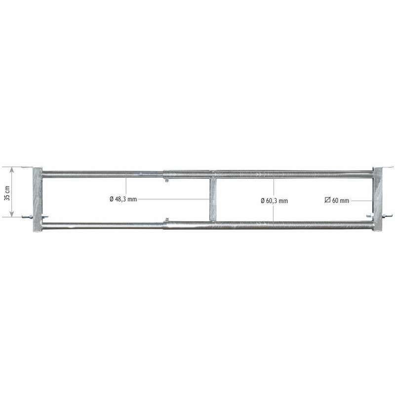 Extendable 2-rail feed panel - 2/3 m