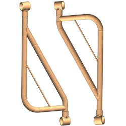 Start or end ends for diagonal feed panels in kit form