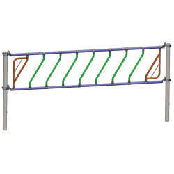 Ø 42 mm diagonal neck bar with Ø 60 mm clamps
