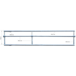 3-rail (Ø 76 mm) feed panel - 4 m