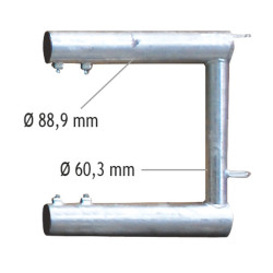 End for 2-rail feed panel - Ø 76 mm