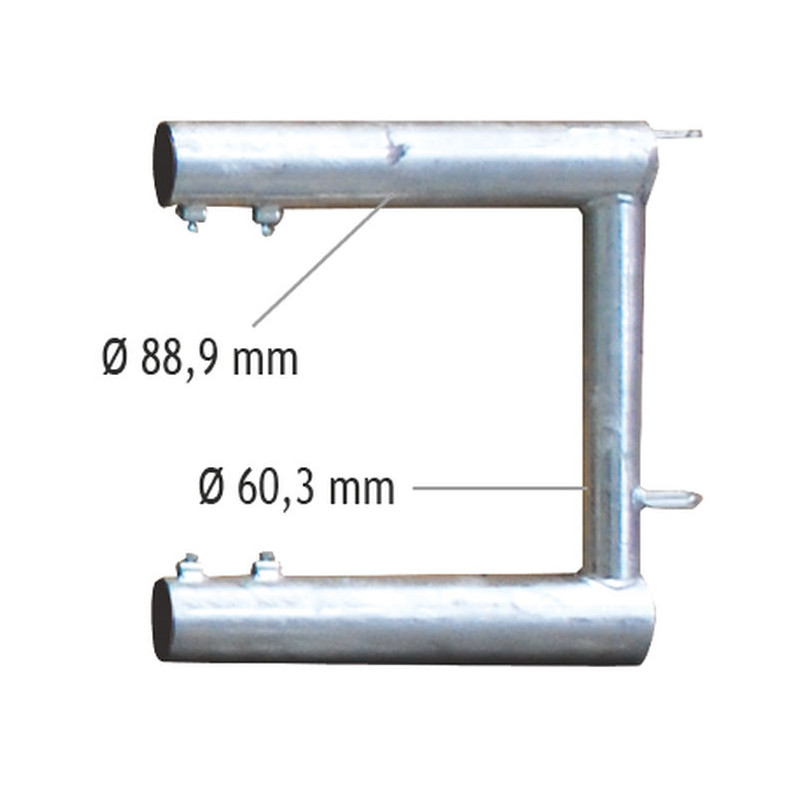 End for 2-rail feed panel - Ø 76 mm