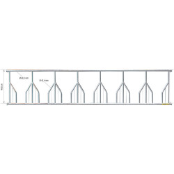 Tombstone feed panel - 5 m/7 spaces Tombstone feed panel - 5 m/7 spaces