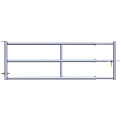 3-Rails extendable gate ø60,3mm H.0,79M for manure robot - 3/4 m