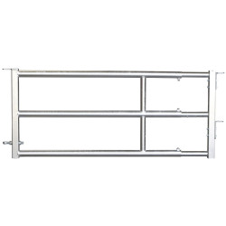 3-rail extendable panel Ø 60 mm H. 0.79 m for passage of scraper robot - 2/3 m