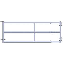 3-rail extendable panel Ø 60 mm H. 0.79 m for passage of scraper robot - 3/4 m
