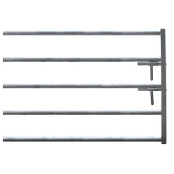 5-rail front end with two stamped locks for stall barrier