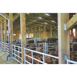 5-rail front end with two stamped locks for stall barrier 5-rail front end with two stamped locks for stall barrier
