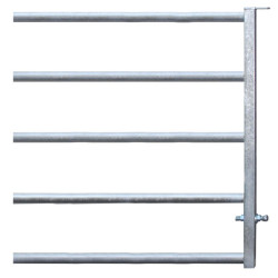 5-rail panel front end for stall barrier