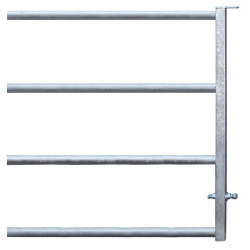 4-rail panel front end for stall barrier