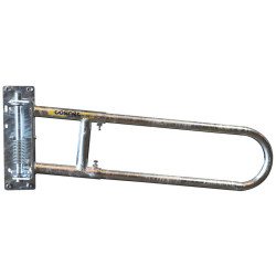 Extendable 2-rails anti-backing gate for animal opening or corridor