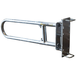 Extendable 2-rails anti-backing gate for animal opening or corridor