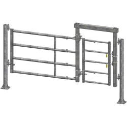 Extendable 5-rail gate with EASYLOCK latch for animals Extendable 5-rail gate with EASYLOCK latch for animals