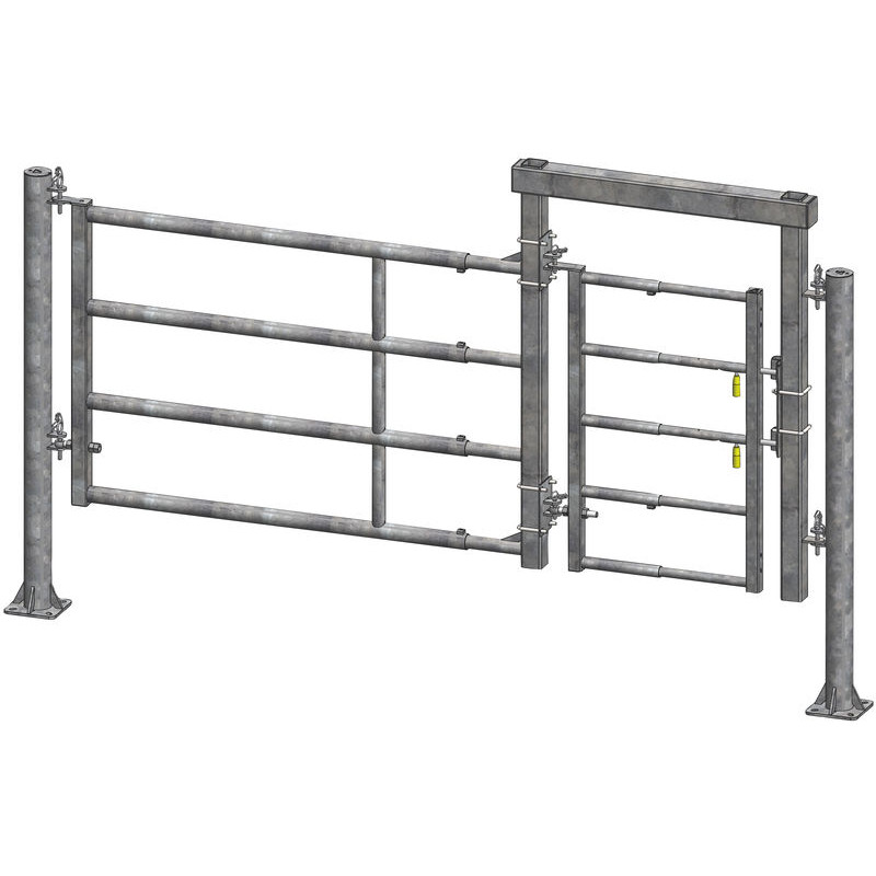Extendable 5-rail gate with EASYLOCK latch for animals Extendable 5-rail gate with EASYLOCK latch for animals